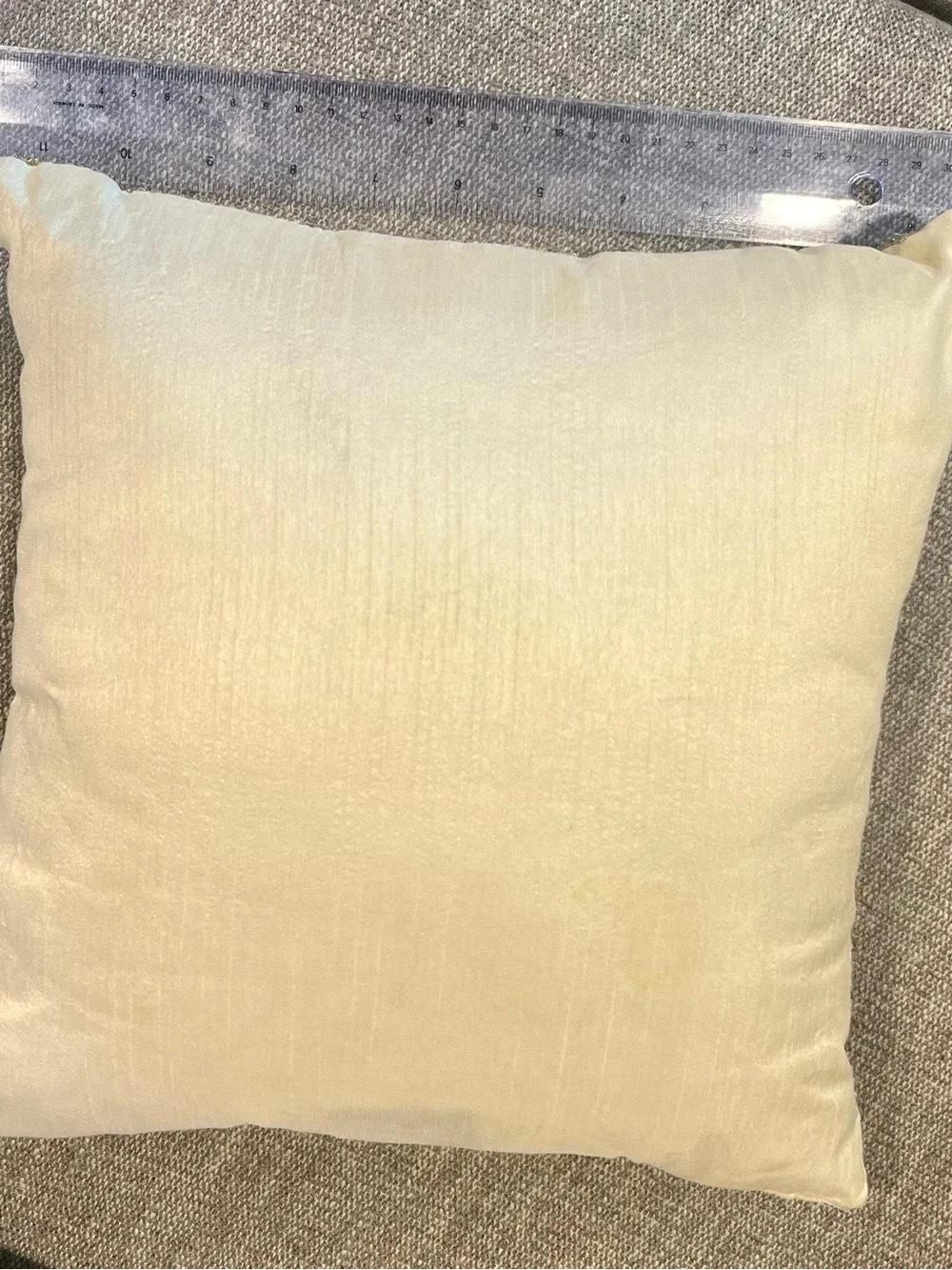Tahari Gold Beaded Scallop Accent Pillow